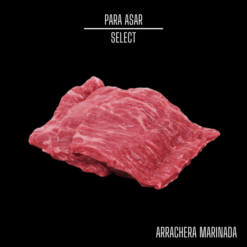 Arrachera Marinada Select Caja con 3KG